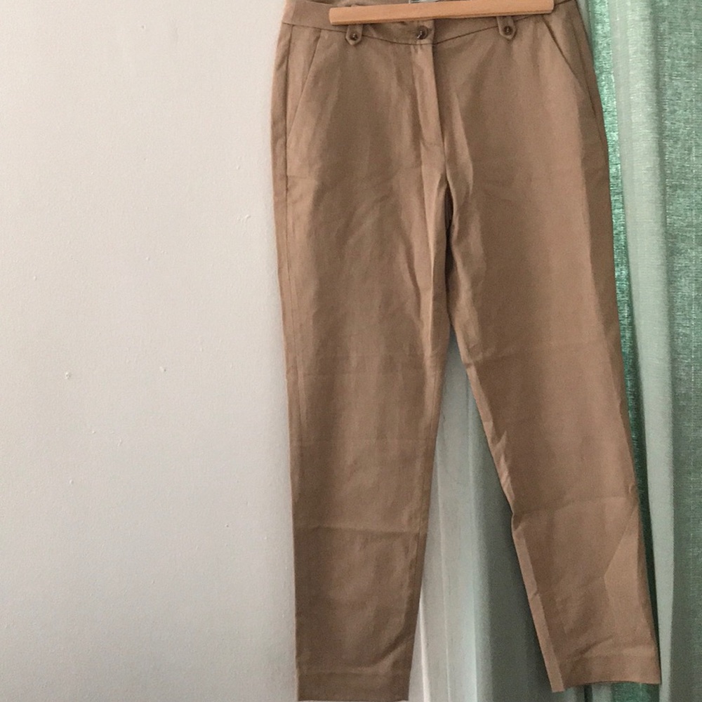 new h&m beige trousers
